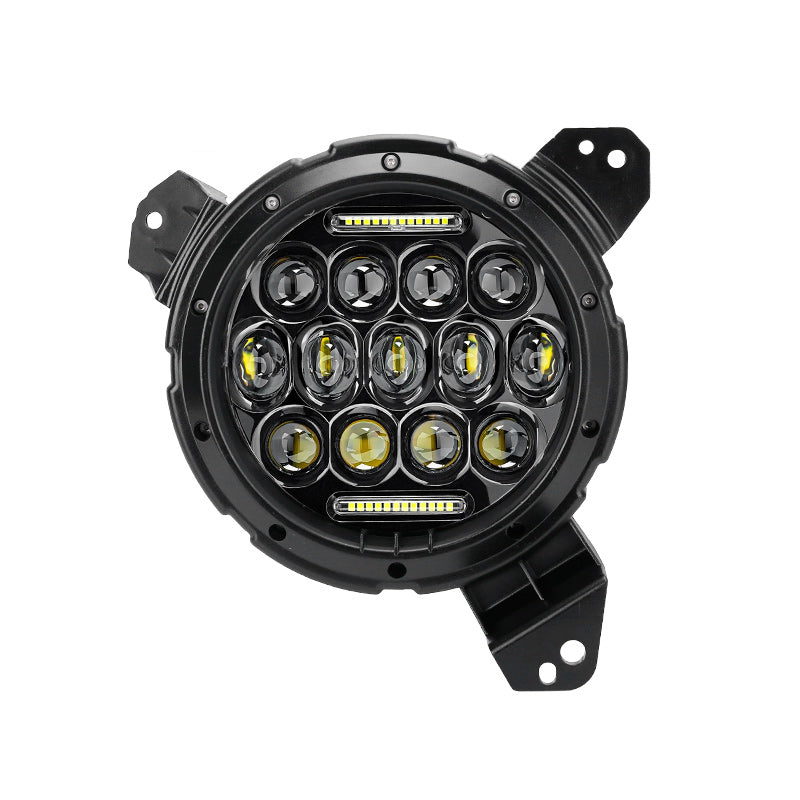 75W CREE LED Headlight DRL Hi/Lo Beam+9" headlight bracket