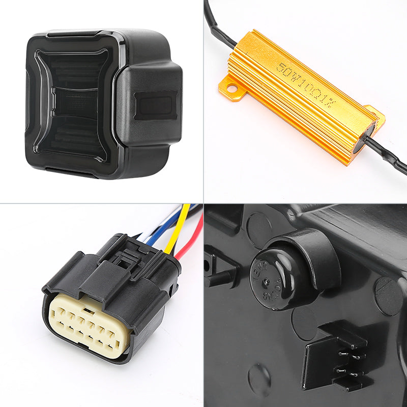 New Version LED Smoked Taillights & Smoked LED 3rd Brake Light Compatible For 2018+ Jeep Wrangler JL