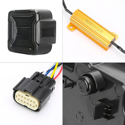 New Version LED Smoked Taillights & Smoked LED 3rd Brake Light Compatible For 2018+ Jeep Wrangler JL