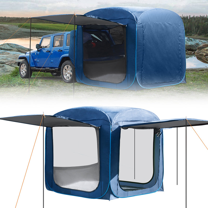 Tailgate Tent with 3 Side Shade Awning for Jeep