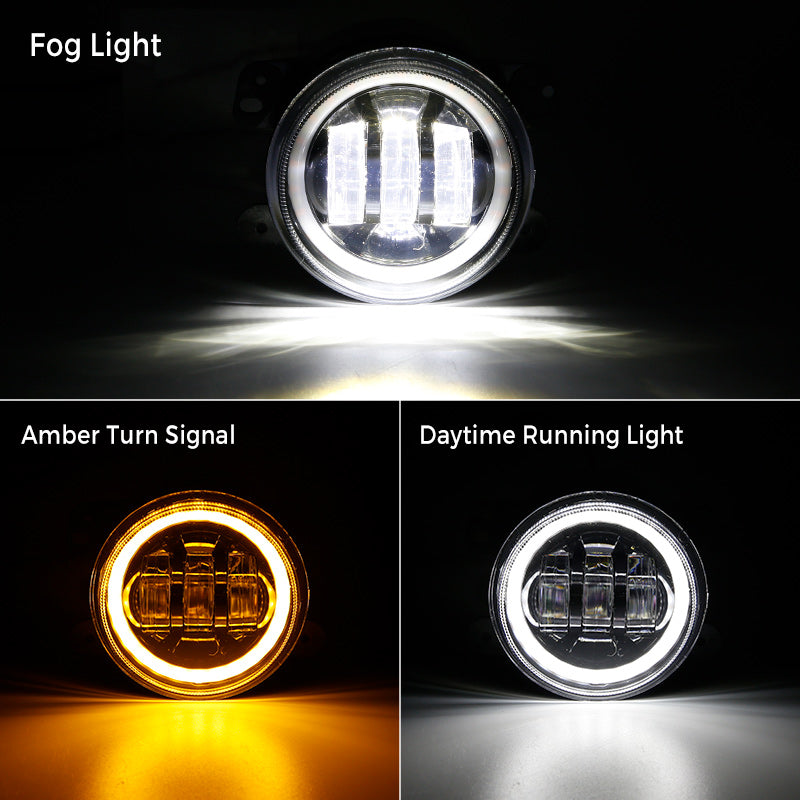 JK LED Halo Headlights and Fog Lights