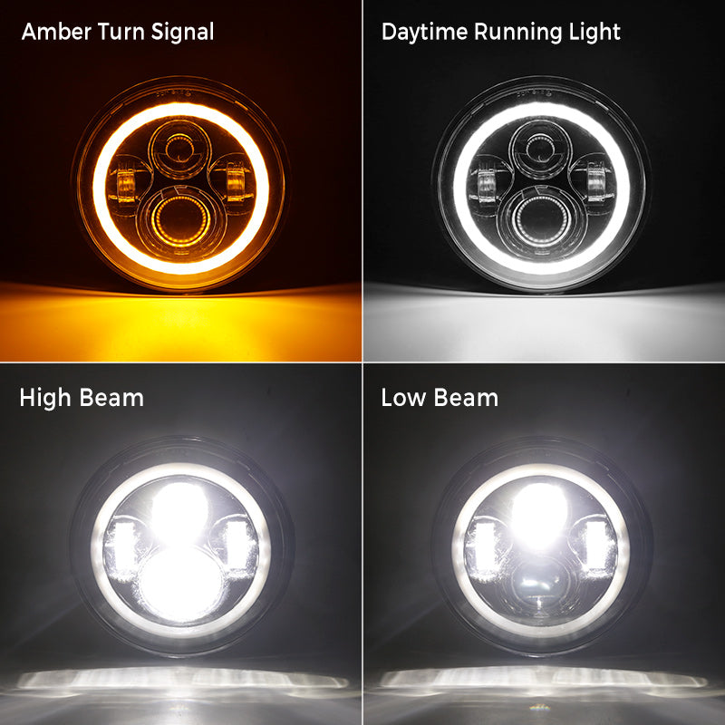 JK LED Halo Headlights and Fog Lights