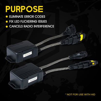 LED Headlight Canbus Anti-Flicker Resistor Decoder