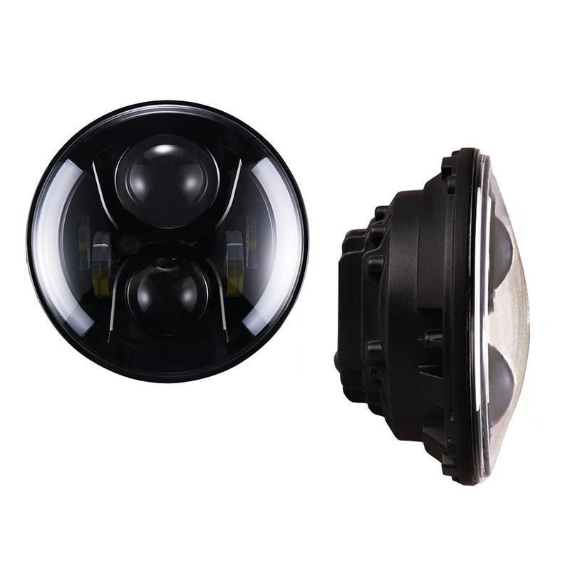Harley 7 Inch Angel Eyes LED Headlight with Bracket