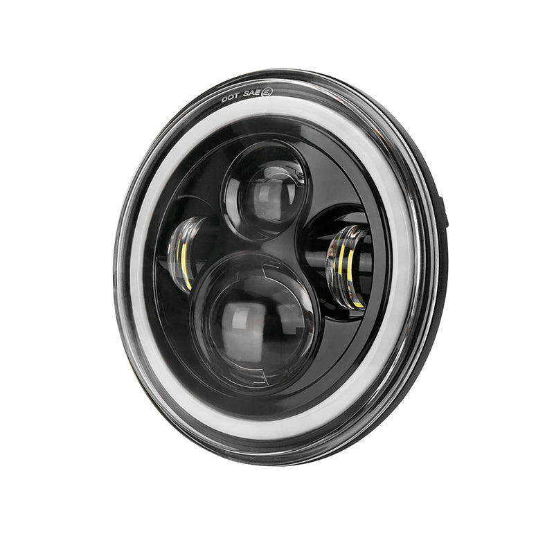 Indian Motorcycle 7" LED Headlights with RGB Halo App Or Remote Control