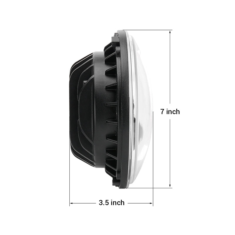 Indian Motorcycle 7" LED Headlights with RGB Halo App Or Remote Control