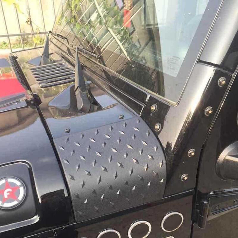 Black Diamond Plate Trim Cover For Jeep Wrangler 2007-2018