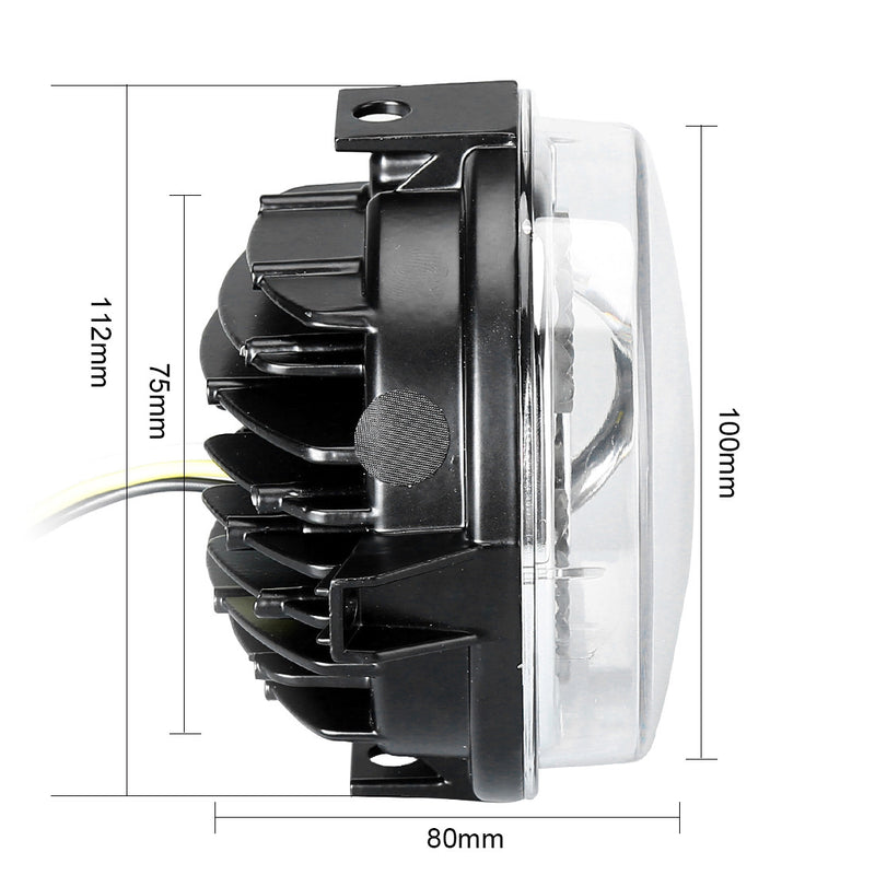 Pair 12-16 Kawasaki Brute Force 750 LED Headlights Conversion Kit - LED Factory Mart - 7