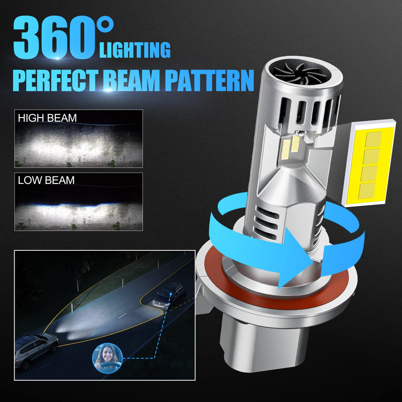 LED headlight bulbs H13/9008 LED Headlight Bulbs 6500K White Super Bright