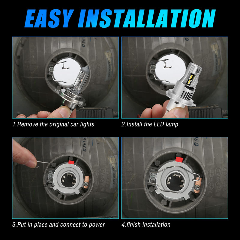 LED headlight bulbs H4/9003 LED Headlight Bulbs 6500K White Super Bright