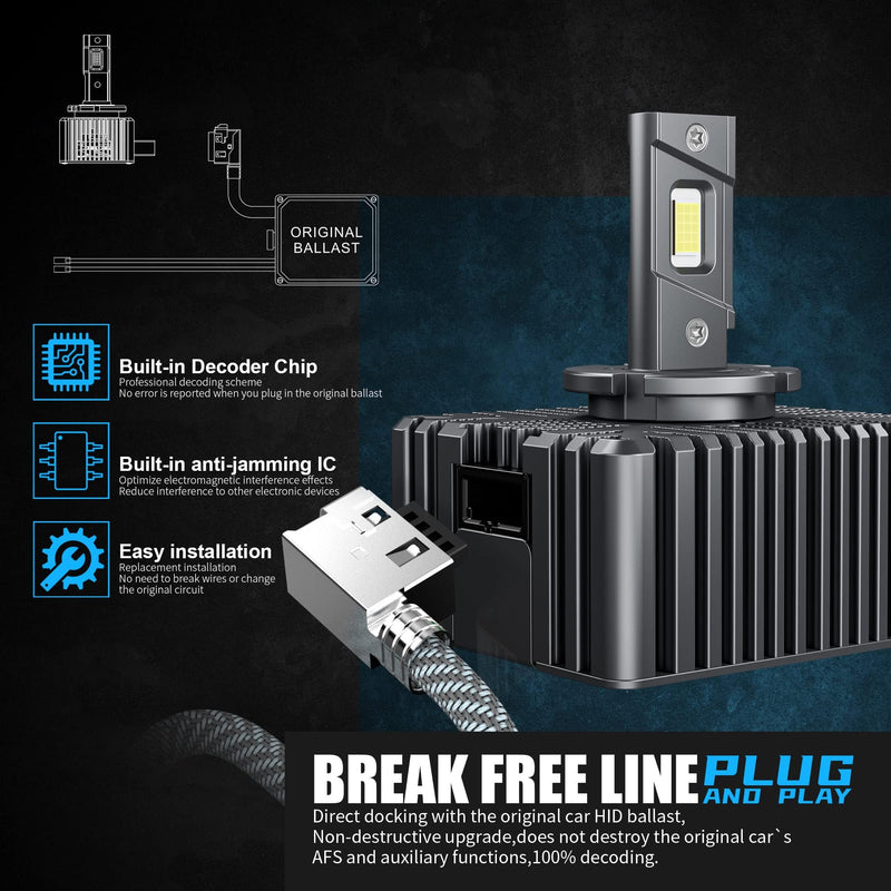 LED headlight bulbs D5S with Plug and Play